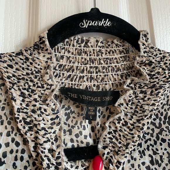 Smocked waist high neck dress - Picture 3 of 4